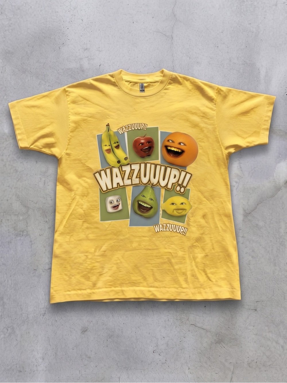 Funny Fruit Meme Graphic T-Shirt - Gildan Heavy Cotton Yellow Tee